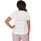 Womens Alfred Dunner Vintage Charm Geometric Eyelet Blouse - image 1