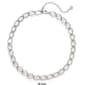 Wearable Art Silver Tone Rope Textured Chain Link Necklace - image 2