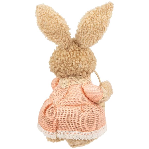 Northlight Seasonal Plush Girl Rabbit w/ Carrots Easter Figurine