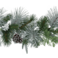 Puleo International 9ft. Pre-Lit Flocked Garland - image 5