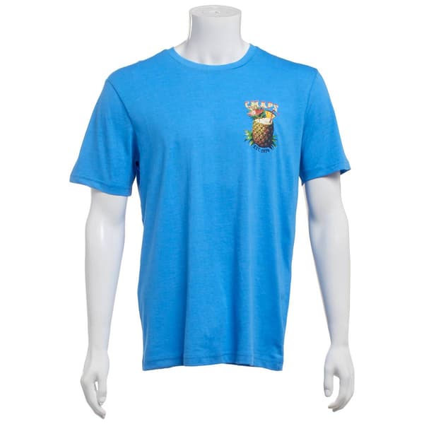 Mens Chaps Pineapple Drink Short Sleeve Graphic Tee - image 