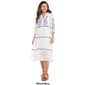 Womens Figueroa & Flower Elbow Sleeve Embroidered Tier Dress - image 5
