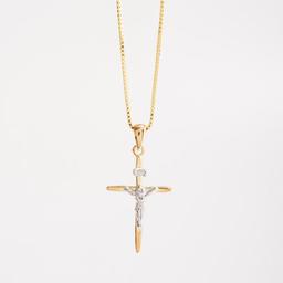 14kt. Gold Over Sterling Silver Crucifix Pendant Necklace