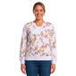 Petite Emily Daniels Long Sleeve Leaf Two In One Sweatshirt - image 1