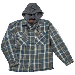 Mens Mountain Ridge Flannel Tik Tok Jacket - Steel Grey