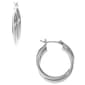Nine West Silver-Tone Medium Twist Hoop Earrings - image 1