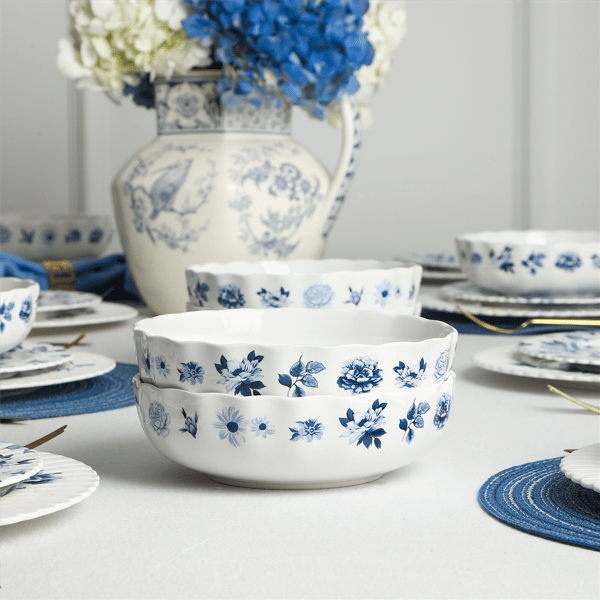 Stone Lain Fiore 4pc. New Bone China Pasta Bowl Set