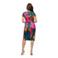 Womens 24//7 Comfort Apparel Blue Floral Faux Wrap Dress - image 2