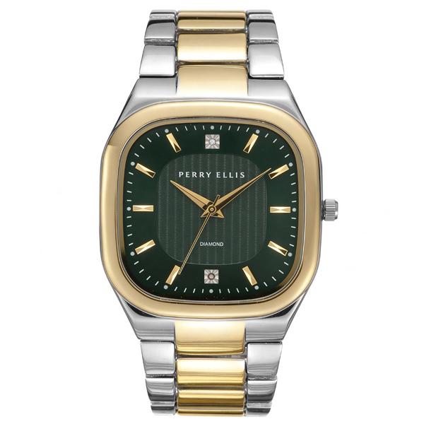 Mens Perry Ellis Two-Tone Diamond Dial Watch - PE0009TTG.UK - image 