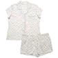 Womens Laura Ashley(R) Short Sleeve Geo Bouquets Short Pajama Set - image 1