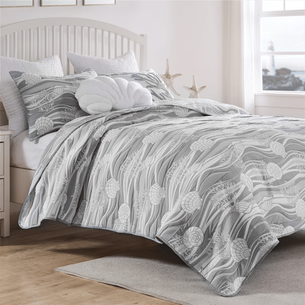 Greenland Home Fashions™ Dover Reversible Coastal Coverlet Set