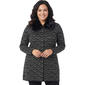 Plus Size Kasper Long Sleeve Fur Collar Metallic Chevron Cardigan - image 1