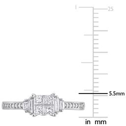 Diamond Classics™ 14kt. White Gold 1/2ctw. Diamond Quad Ring