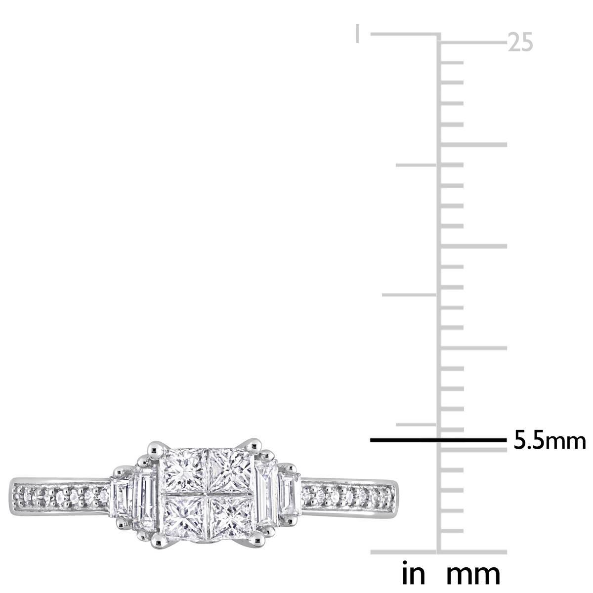 Diamond Classics™ 14kt. White Gold 1/2ctw. Diamond Quad Ring