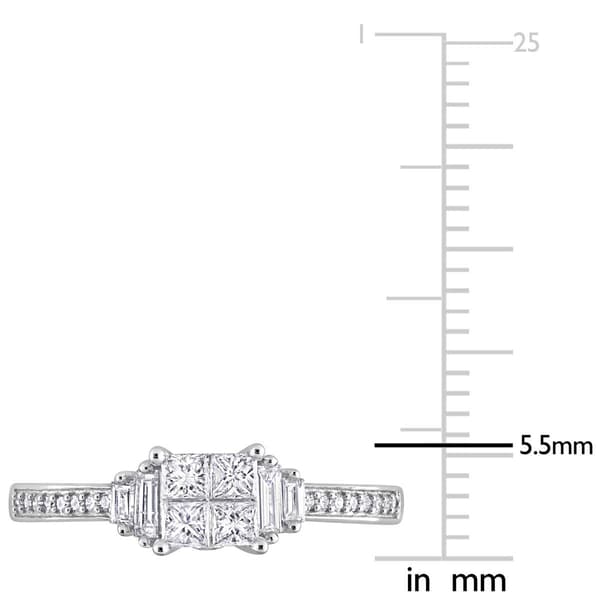 Diamond Classics™ 14kt. White Gold 1/2ctw. Diamond Quad Ring