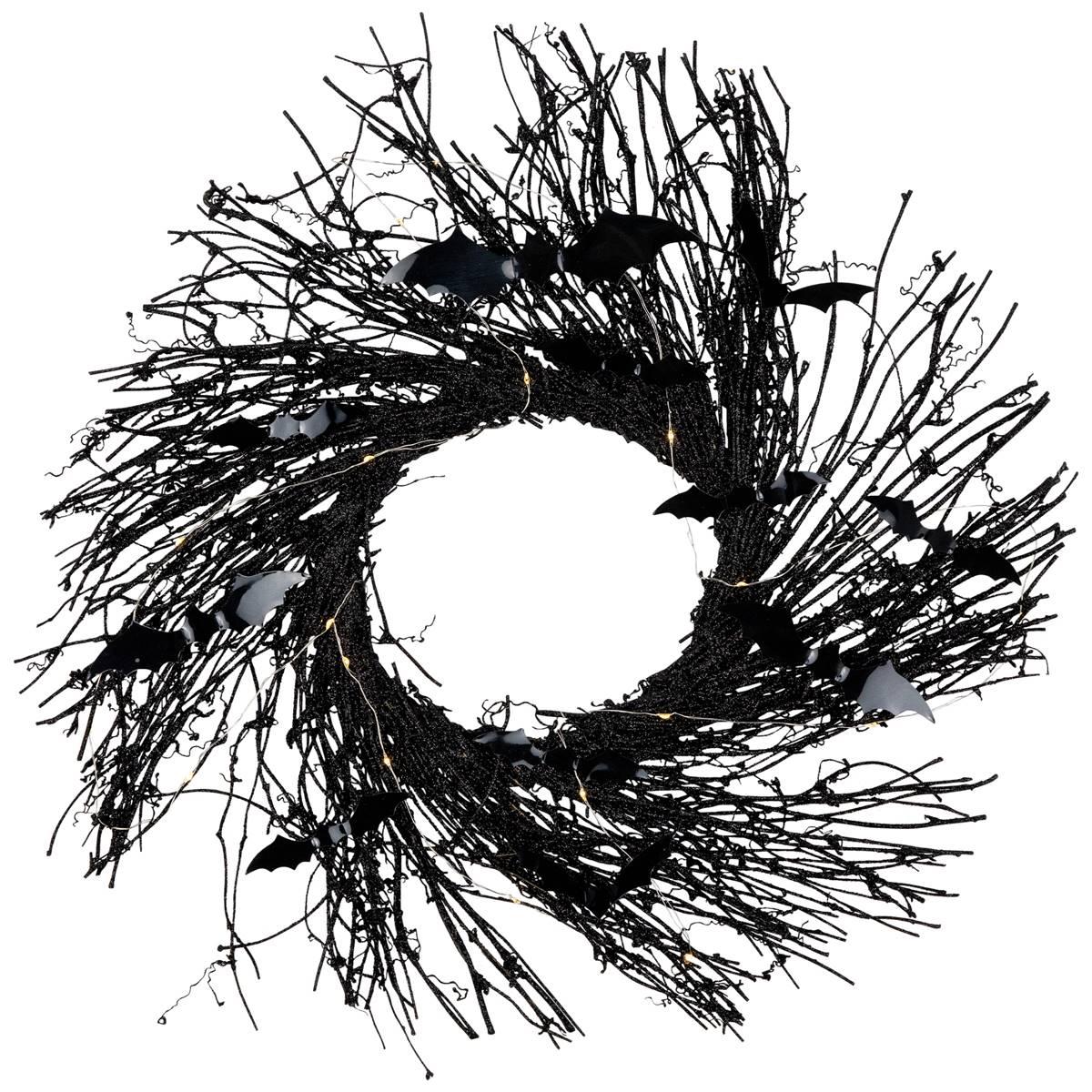 Northlight Seasonal 22in. Halloween Twig Wreath w/ Bats