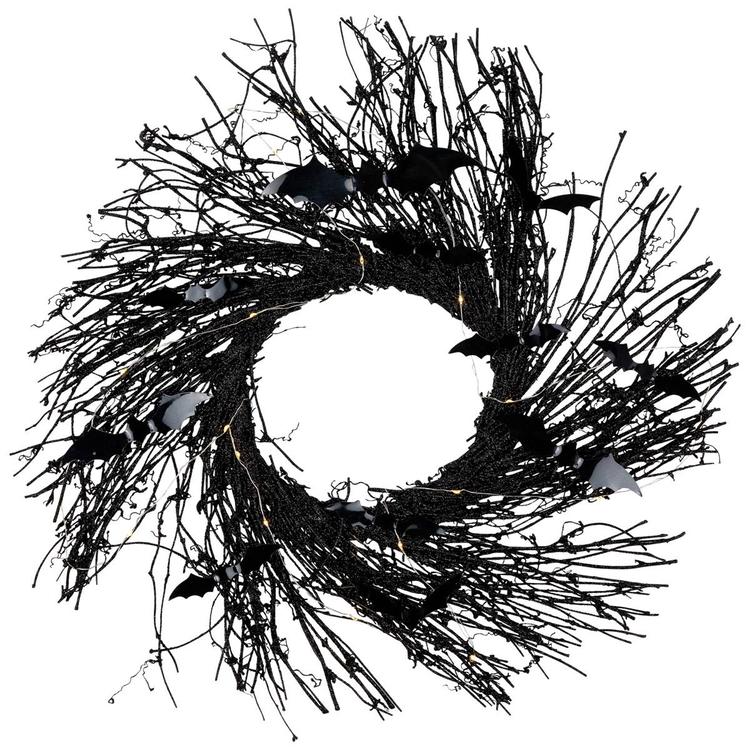 Northlight Seasonal 22in. Halloween Twig Wreath w/ Bats