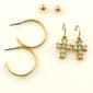 Freedom Nickel Free Ball/Cross/Hoop Earring Set - image 1