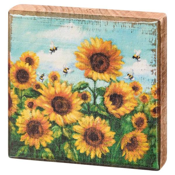Primitives By Kathy Sunflowers Block Sign