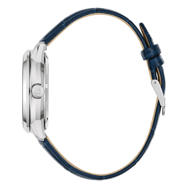 Mens Bulvoa Classic Sutton Automatic Blue Strap Watch - 96A330