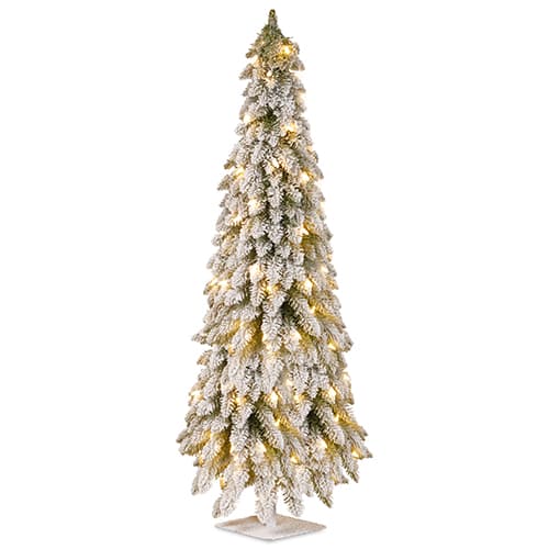 National Tree 60in. Snowy Down Swept Pre-Lit Forest Tree