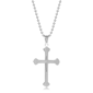 Mens Lynx Stainless Steel Cross Pendant - image 1
