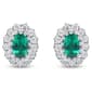 Nova Star® Lab-Grown Emerald & 1/2ctw. Lab-Grown Diamond Earrings - image 2