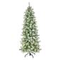 National Tree 7.5ft. Pre-Lit Artificial Snowy Christmas Tree - image 1