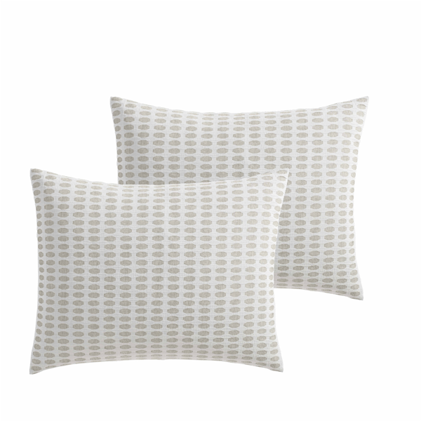 Palm Aire Selena 3pc. Beige/Sage Geometric Cotton Comforter Set