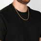 Mens Lynx Gold-Tone Ion Plated Foxtail Chain Necklace - image 3