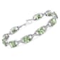Haus of Brilliance Green Amethyst & 1/20ctw. Diamond Bracelet - image 2