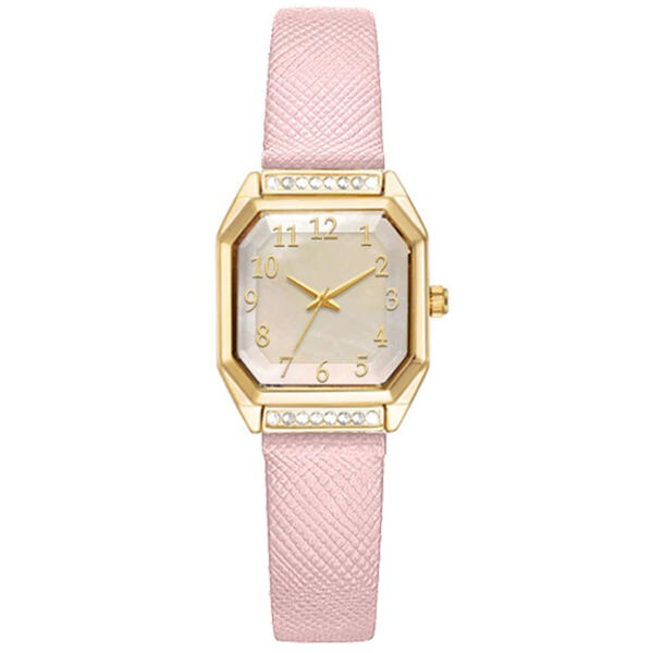 Womens Gold-Tone White Mother of Pearl Dial Watch - 14918G-07-E13 - image 