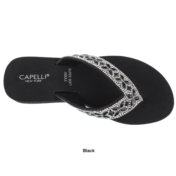 Womens Capelli New York Rhinestone Flip Flops