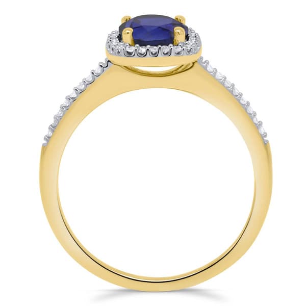 Gemstone Classics™ Created Sapphire & Lab Grown Diamond Ring