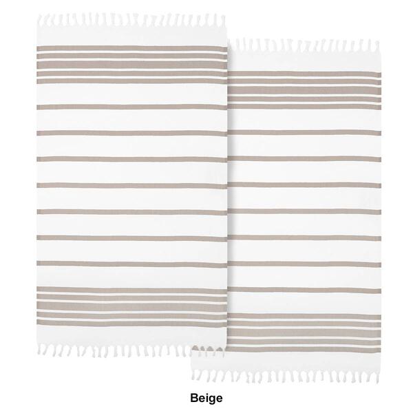 Linum Home Textiles Herringbone Pestemal Beach Towel - Set of 2