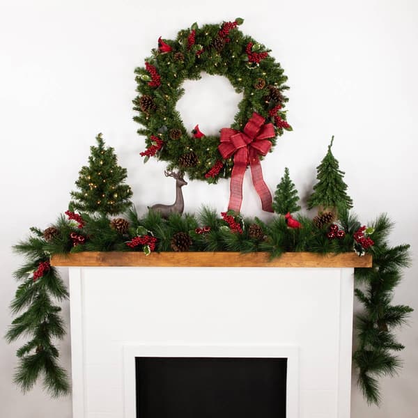 Northlight White Valley Pine Cones Artificial Christmas Garland