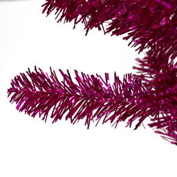 Northlight 4.5ft. Metallic Pink Tinsel Artificial Christmas Tree