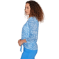 Womens Hearts of Palm Embraceable Blue Knot Front V Neck Blouse - image 4