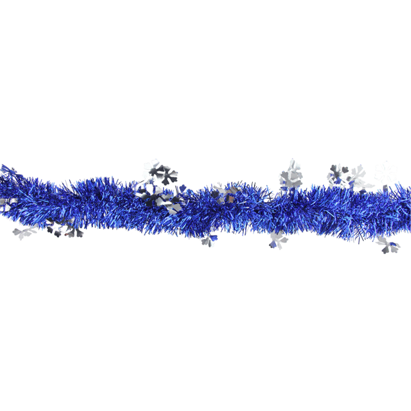 Northlight 50ft. Lavish Blue Christmas Tinsel Snowflake Garland