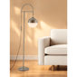 HomeRoots 69in. Bronze Steel Floor Lamp With Globe Shade - image 3