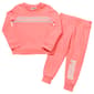 Girls &#40;4-6x&#41; Puma Logo Stripe Fleece Pullover & Joggers Set-Pink - image 1