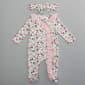 Baby Girl (NB-9M) Baby Essentials(R) Floral Zip Footie Pajamas - image 1