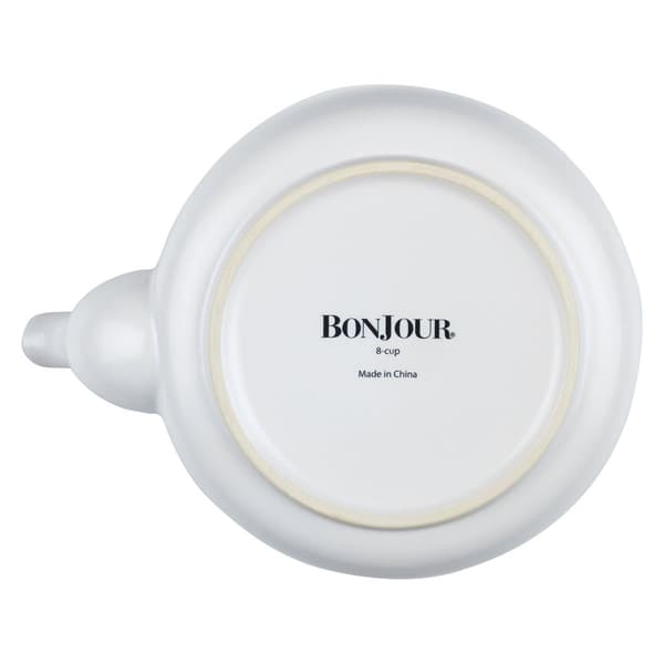 BonJour&#174; Ceramic Coffee and Tea 8 Demitasse Cup Teapot w/ Infuser