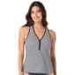 Womens Beach House Yacht Club Stripe Tankini V Neck Swim Top - image 1
