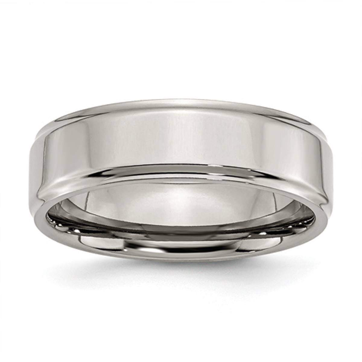 Mens Endless Affection™ Ridged Edge 7mm Engravable...