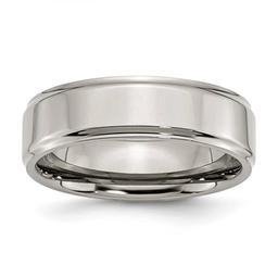Mens Endless Affection(tm) Ridged Edge 7mm Engravable Wedding Band
