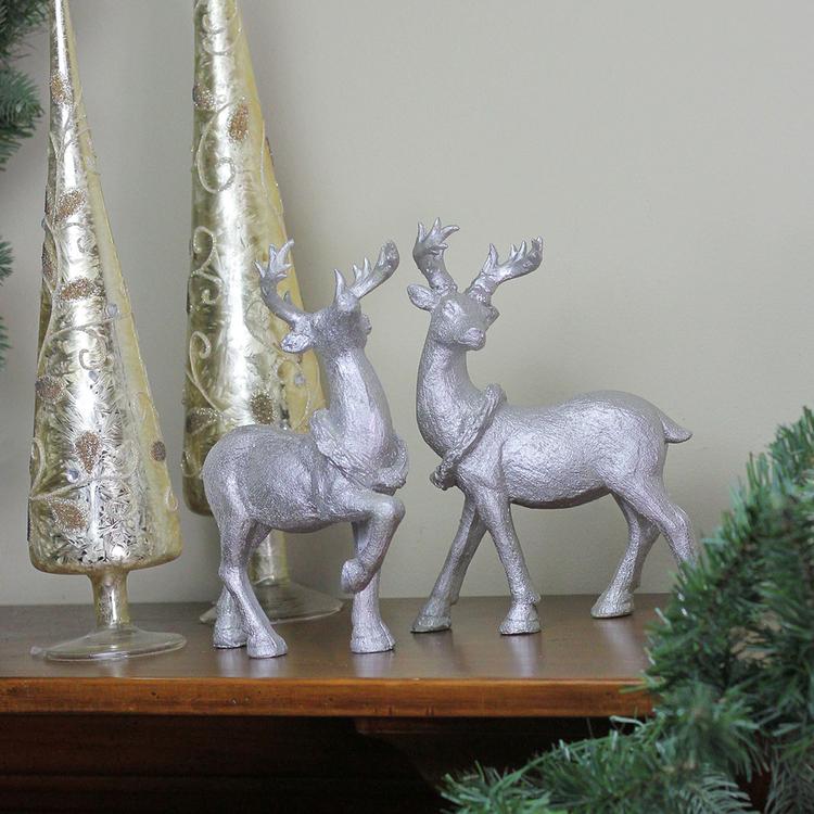 Northlight Seasonal Reindeer Christmas Figurines - Set of 2