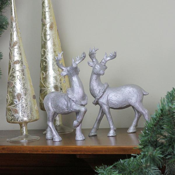 Northlight Seasonal Reindeer Christmas Figurines - Set of 2
