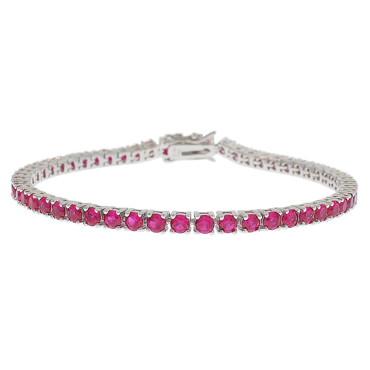Gemstone Classics™ 3.00mm Round Ruby Tennis Bracelet