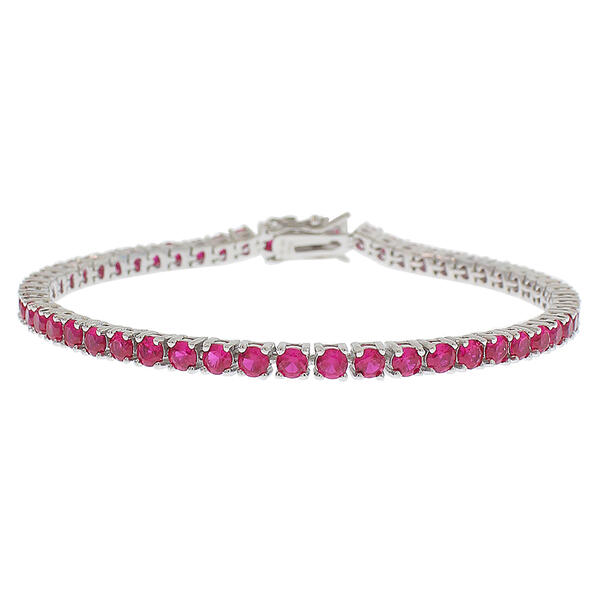 Gemstone Classics&#40;tm&#41; 3.00mm Round Ruby Tennis Bracelet - image 